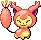#300 Skitty sprite Rojo Fuego / Verde Hoja