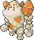 #377 Regirock sprite Rojo Fuego / Verde Hoja