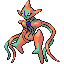 #386 Deoxys Ataque sprite Rojo Fuego