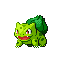 #001 Bulbasaur sprite Rojo Fuego / Verde Hoja Shiny
