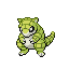 #027 Sandshrew sprite Rojo Fuego / Verde Hoja Shiny