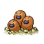 #051 Dugtrio sprite Rojo Fuego / Verde Hoja Shiny