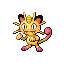 #052 Meowth sprite Rojo Fuego / Verde Hoja Shiny