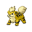 #058 Growlithe sprite Rojo Fuego / Verde Hoja Shiny