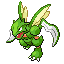 #123 Scyther sprite Rojo Fuego / Verde Hoja Shiny