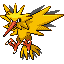 #145 Zapdos sprite Rojo Fuego / Verde Hoja Shiny