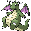 #149 Dragonite sprite Rojo Fuego / Verde Hoja Shiny