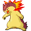 #157 Typhlosion sprite Rojo Fuego / Verde Hoja Shiny