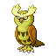 #164 Noctowl sprite Rojo Fuego / Verde Hoja Shiny