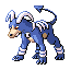#229 Houndoom sprite Rojo Fuego / Verde Hoja Shiny