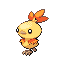 #255 Torchic sprite Rojo Fuego / Verde Hoja Shiny