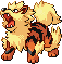 #059 Arcanine sprite Rubí / Zafiro