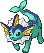 #134 Vaporeon sprite Rubí / Zafiro