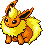 #136 Flareon sprite Rubí / Zafiro