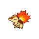 #155 Cyndaquil sprite Diamante / Perla Shiny