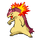 #157 Typhlosion sprite Diamante / Perla Shiny