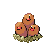 #051 Dugtrio sprite Oro HeartGold / Plata SoulSilver