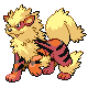 #059 Arcanine sprite Oro HeartGold / Plata SoulSilver