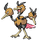 #085 Dodrio sprite Oro HeartGold / Plata SoulSilver