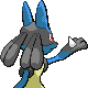 #448 Lucario sprite Posterior