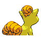 #037 Vulpix sprite Posterior Shiny