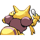 #064 Kadabra sprite Posterior Shiny