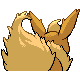 #136 Flareon sprite Posterior Shiny