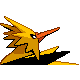 #145 Zapdos sprite Posterior Shiny