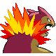 #157 Typhlosion sprite Posterior Shiny