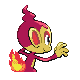 #390 Chimchar sprite Posterior Shiny