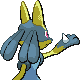 #448 Lucario sprite Posterior Shiny