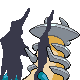 #487 Giratina sprite Posterior Shiny