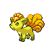#037 Vulpix sprite Oro HeartGold / Plata SoulSilver Shiny