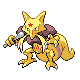#064 Kadabra sprite Oro HeartGold / Plata SoulSilver Shiny