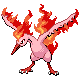 #146 Moltres sprite Oro HeartGold / Plata SoulSilver Shiny