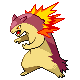 #157 Typhlosion sprite Oro HeartGold / Plata SoulSilver Shiny