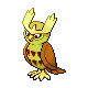 #164 Noctowl sprite Oro HeartGold / Plata SoulSilver Shiny