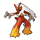 #257 Blaziken sprite Oro HeartGold / Plata SoulSilver Shiny