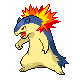 #157 Typhlosion sprite Platino