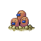 #051 Dugtrio sprite Platino Shiny