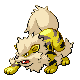 #059 Arcanine sprite Platino Shiny