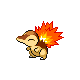 #155 Cyndaquil sprite Platino Shiny