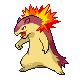 #157 Typhlosion sprite Platino Shiny