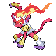 #392 Infernape sprite Platino Shiny