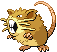 #020 Raticate sprite Frontal