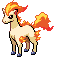 #077 Ponyta sprite Frontal