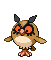 #163 Hoothoot sprite Frontal