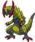 #612 Haxorus sprite Frontal
