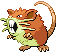 #020 Raticate sprite Frontal Shiny