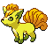 #037 Vulpix sprite Frontal Shiny